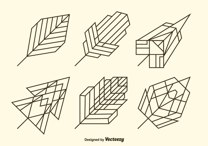 geometric leaf drawing
