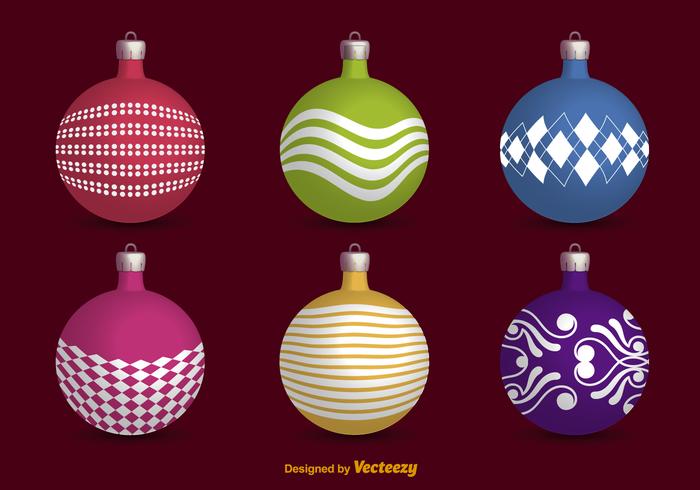 Christmas balls vector