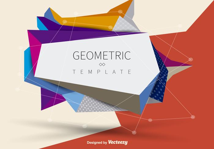 Geometric banner vector