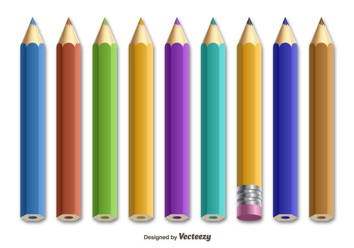 Colorful pencils vector