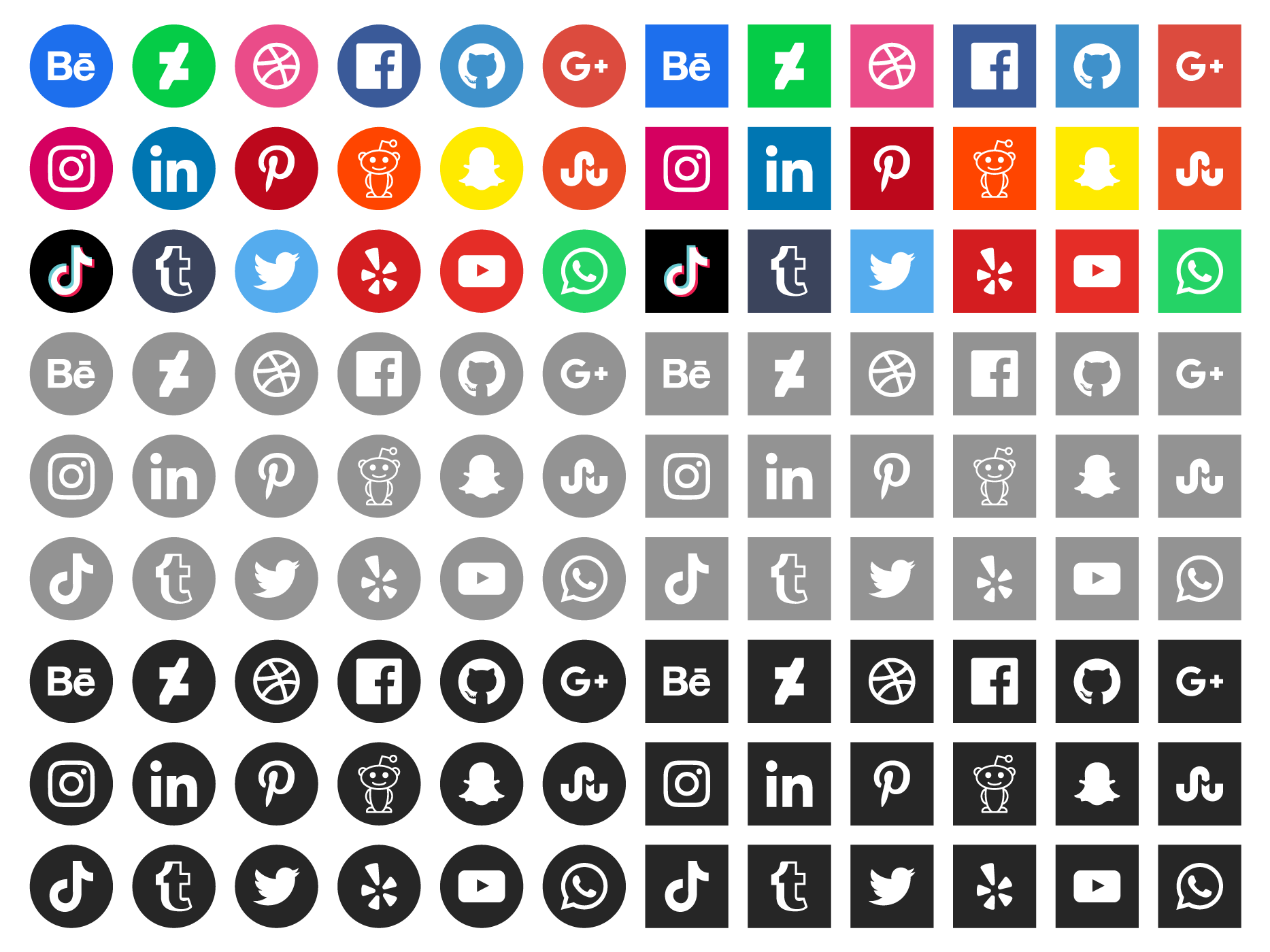 Download Free Social Media Icons 95039 Vector Art at Vecteezy