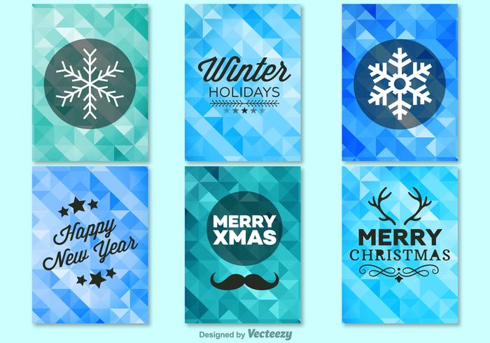 Winter christmas background templates vector