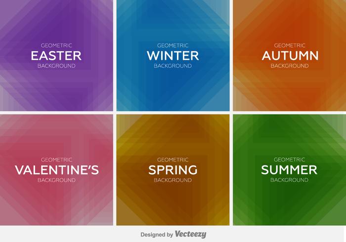 Seasons backgrounds vector