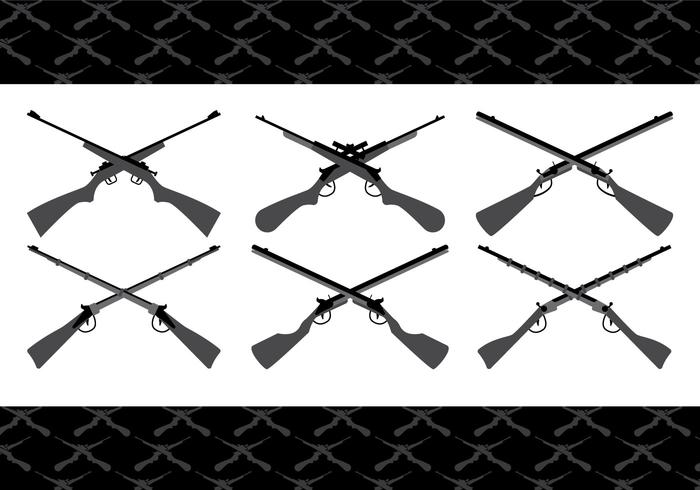 Crossed Gun Vectors