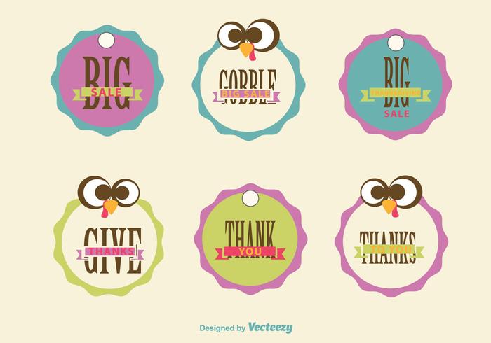 Thanksgiving sale signs vector