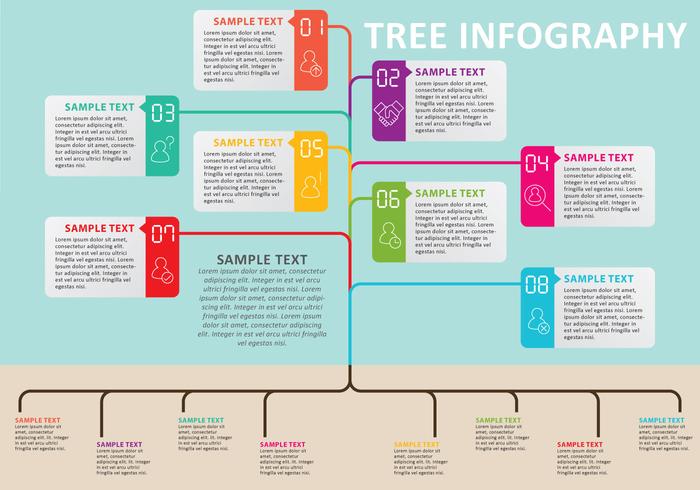 Modern Tree Infography Vector