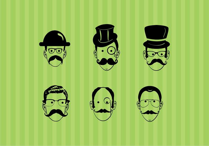 Creative Men faces vector