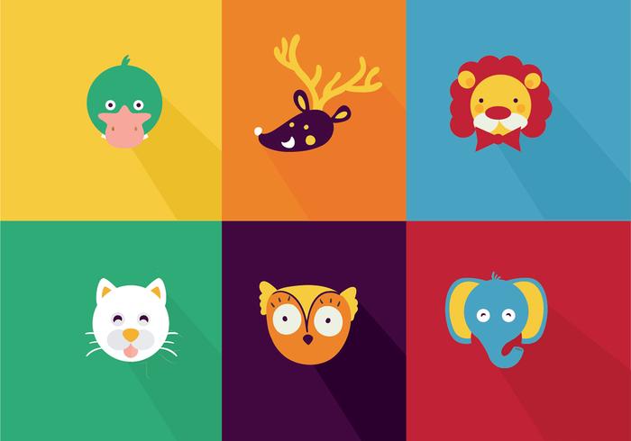 Cute Animal Cartoon Vectors