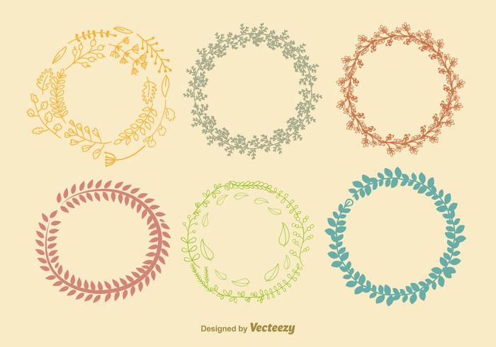 Autumn Color Wreath Vectors