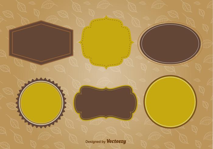 Autumn labels and frames vector