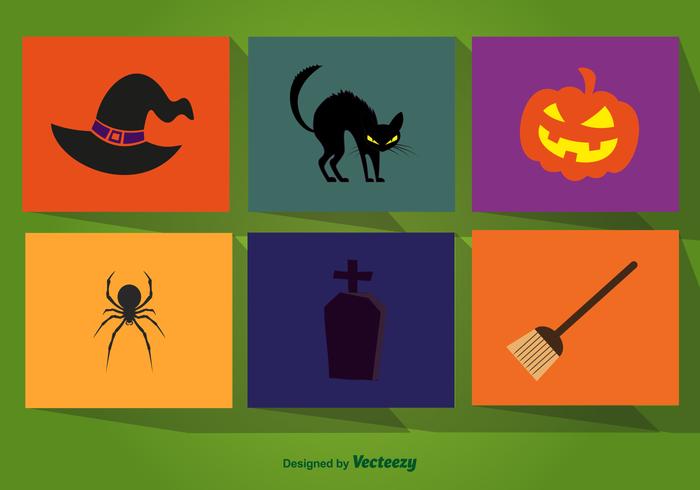 Halloween elementos de dibujos animados vector