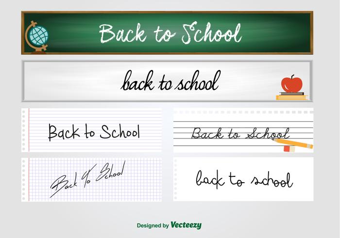 Back to school banners vector