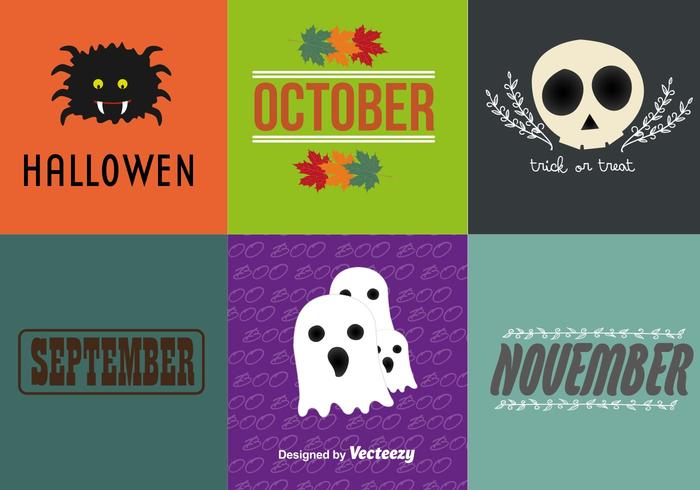 Halloween cartoon elements Halloween cartoon elements