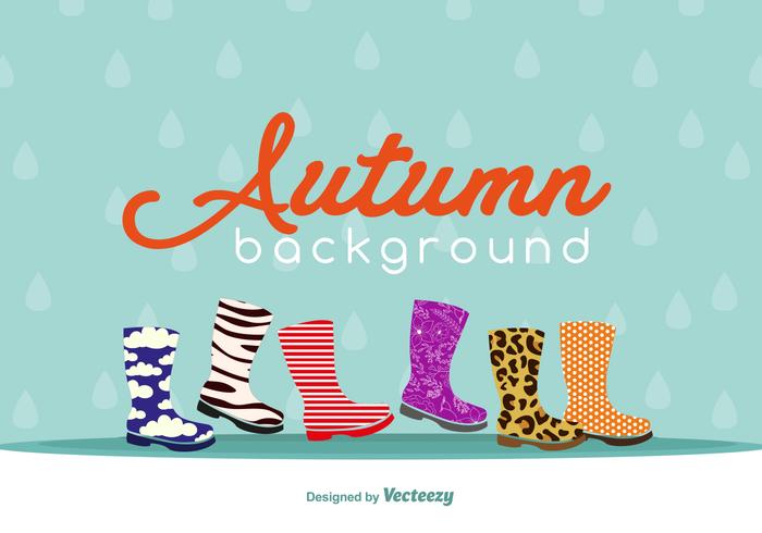 Autumnal footwear background Autumnal footwear background