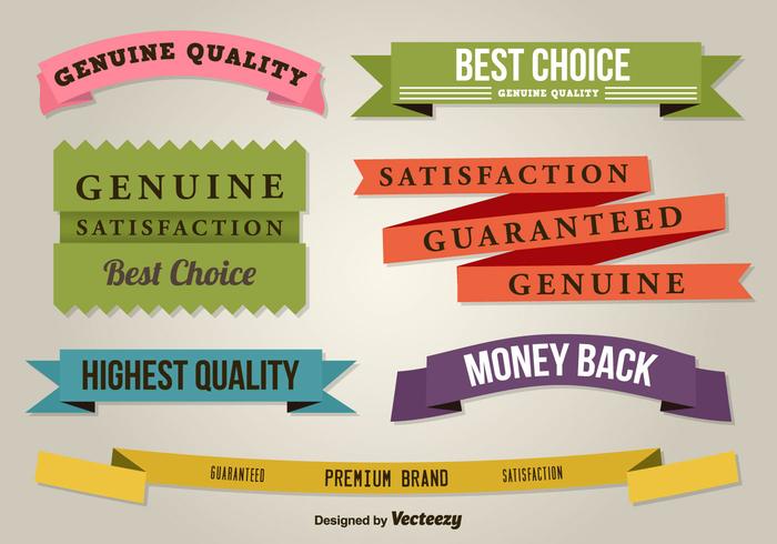 Best Quality Flat Ribbons vector