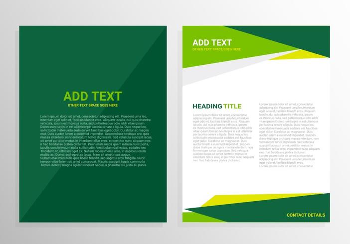 Green brochure template design vector