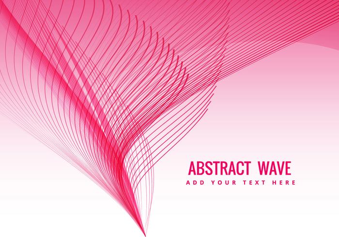 Pink wave flowing vector