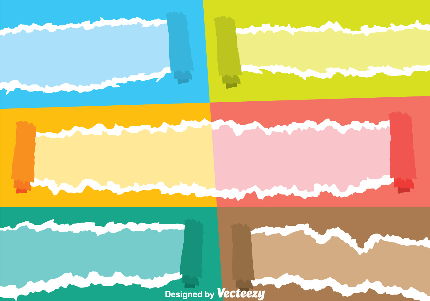 Color Ripped Paper Vectors - Download Free Vector Art, Stock Graphics