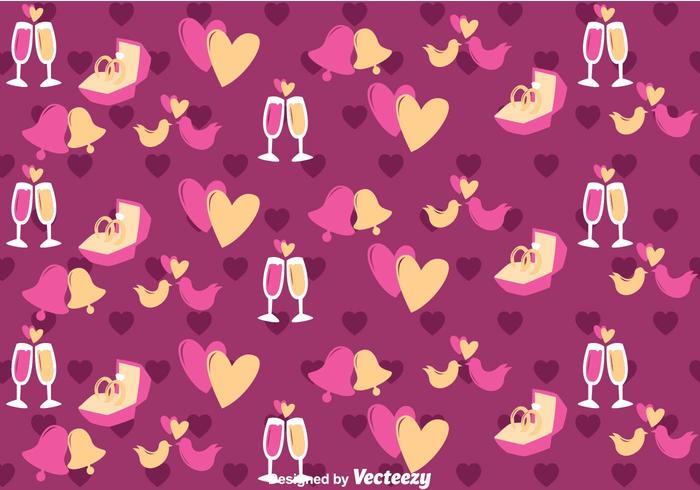 Purple Love and Wedding Vector Pattern Purple Love and Wedding Vector Pattern
