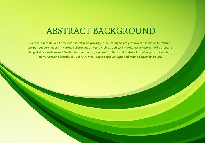 Vector green wave background