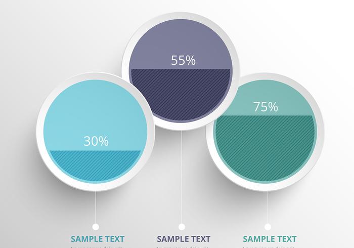 Círculos coloridos limpios del vector de Infographic