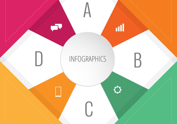 Diseño Infográfico colorido con iconos vector