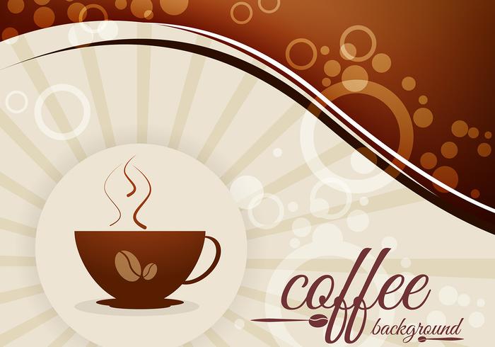 Coffee Background with Beans and Cup Vector