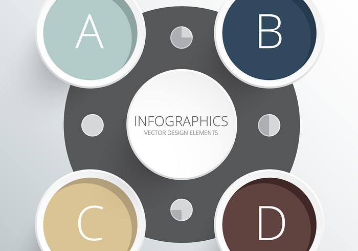 Modern vector circle infographic elements