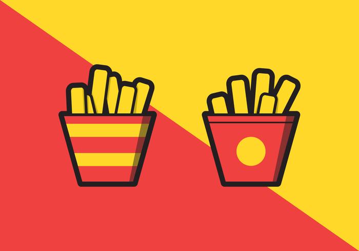 Ilustración de las patatas fritas vector