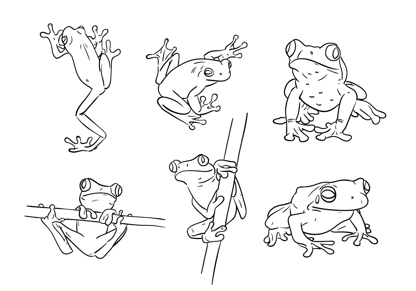 Scribble Green Tree Frog Vectors 95349 Vector Art at Vecteezy