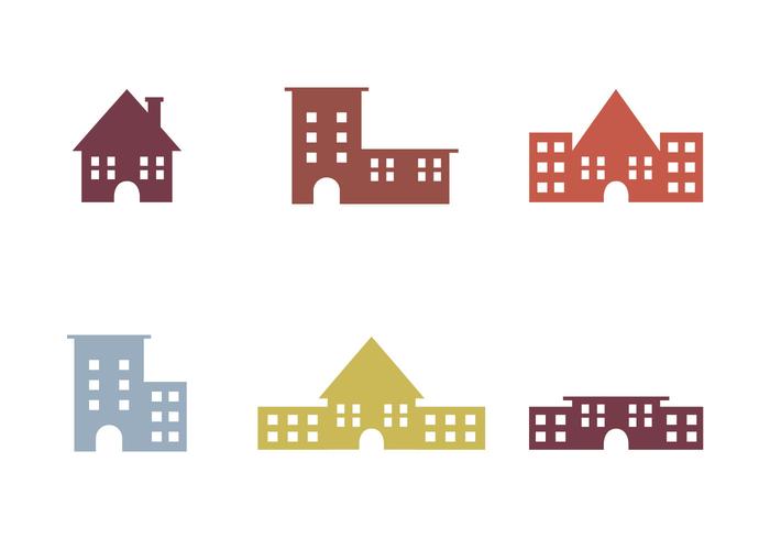 Libre Townhomes Vector Iconos