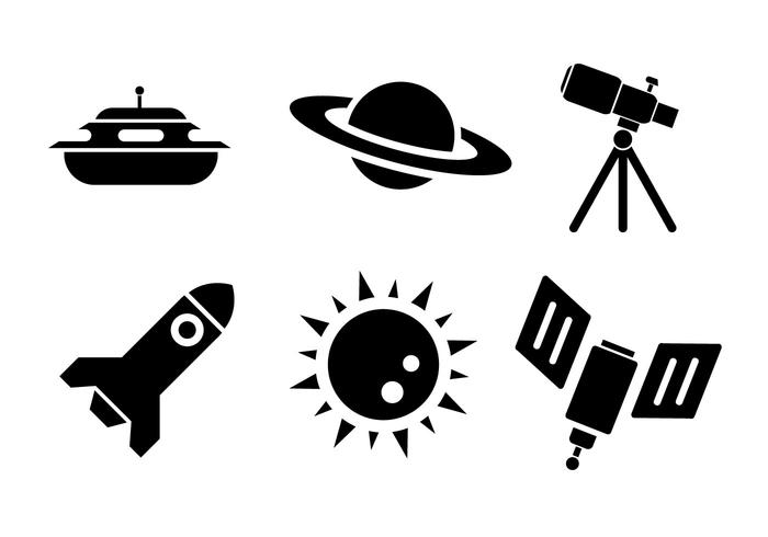 Iconos del vector del espacio