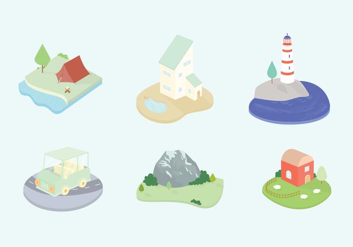 Paisaje Vector Iconos