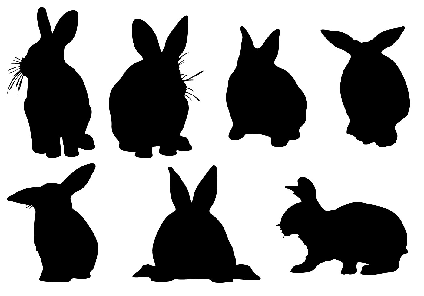 Download Free Rabbit Silhouette Vector - Download Free Vectors ...