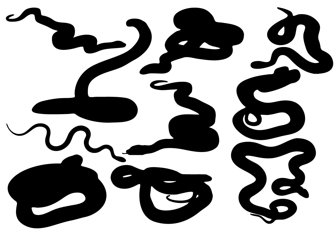 cool-snake-silhouette-animal-snake-silhouette-idle-and-attacking-on