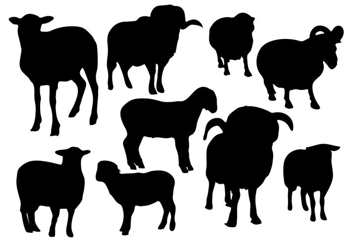 Free Sheep Silhouette Vector