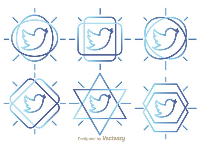 Twitter Bird Outline Vectors Twitter Bird Outline Vectors