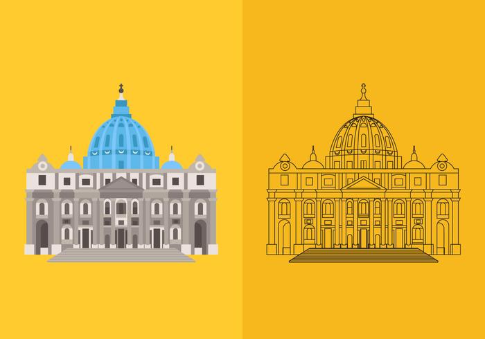 St Peters Basilica Vectors St Peters Basilica Vectors