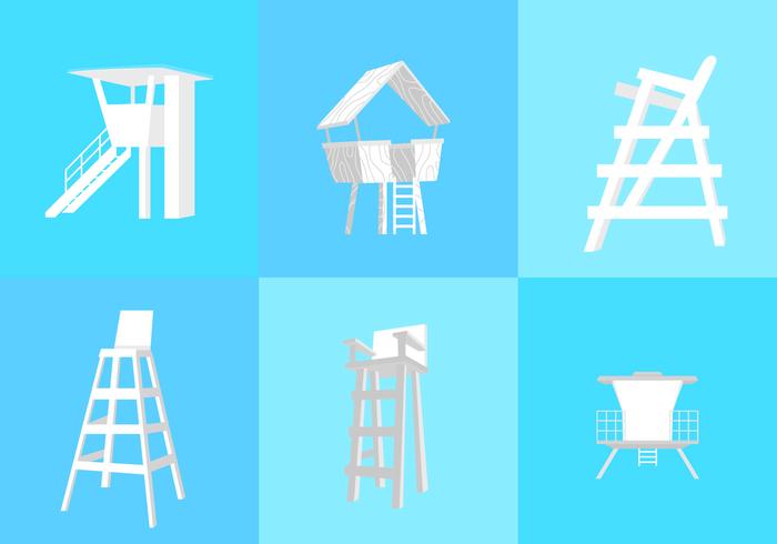 Life Guard Stand Vectors Life Guard Stand Vectors