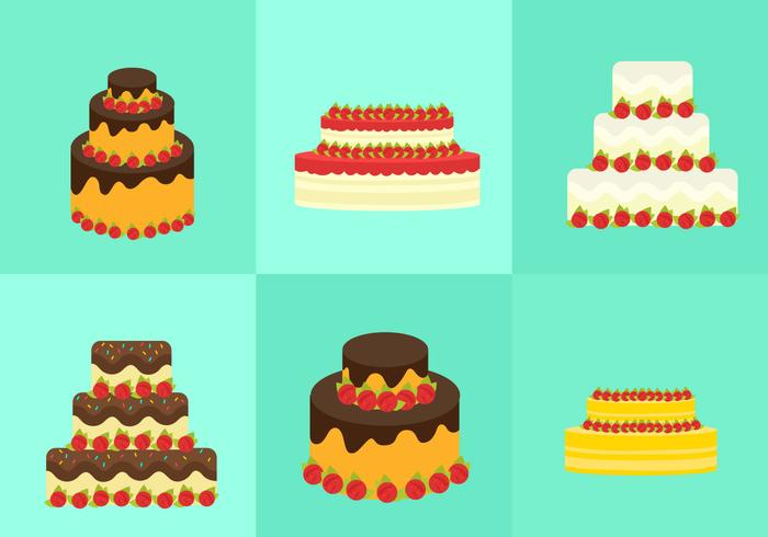 Cake With Roses Vector Cake With Roses Vector
