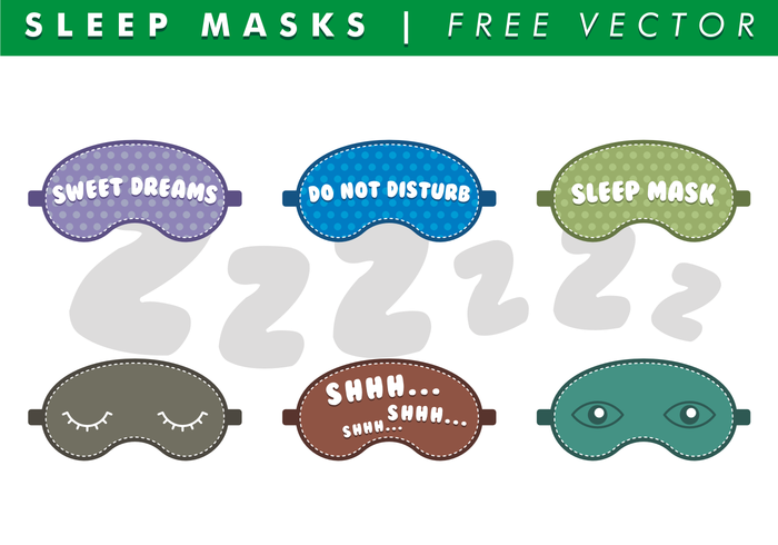 Máscaras de sueño vectoriales gratis vector