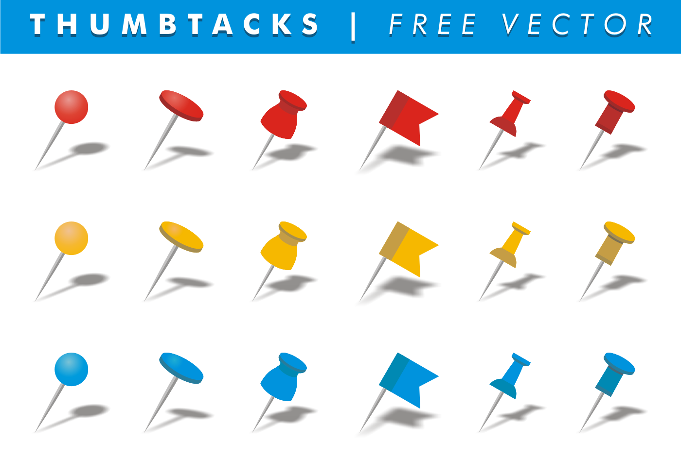 Thumb Tacks Free Vector 95511 Vector Art at Vecteezy