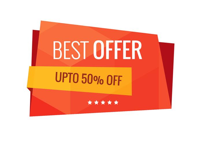 Best offer sale banner vector