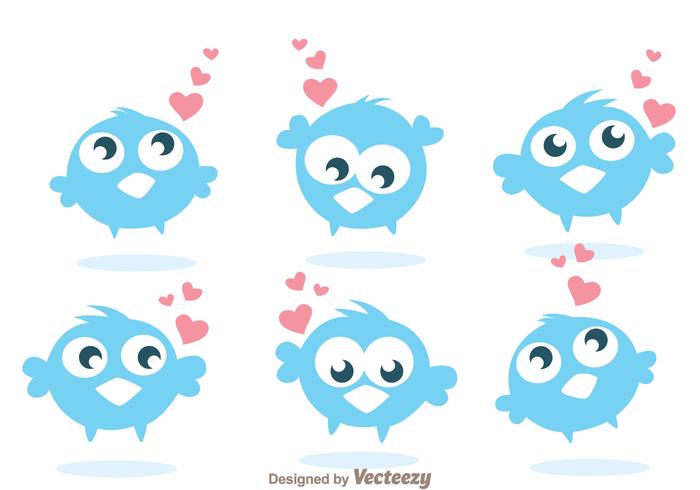 Funny Blue Bird Vectors