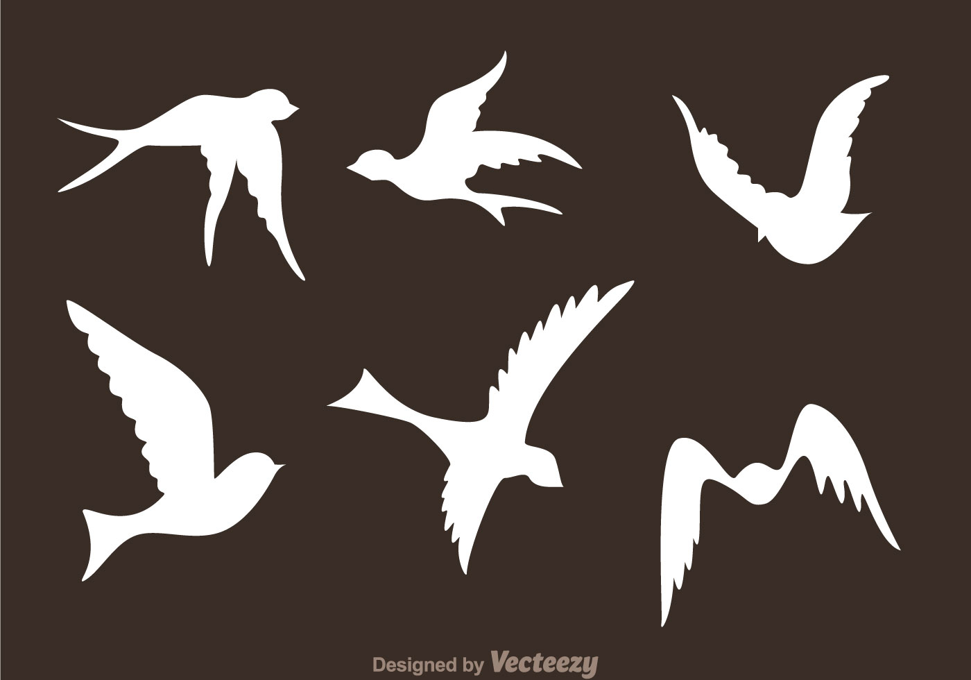 Flying Bird Silhouette Vectors Download Free Vector Art, Stock Graphics & Images