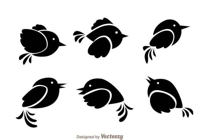 Flying Bird Black Vectors