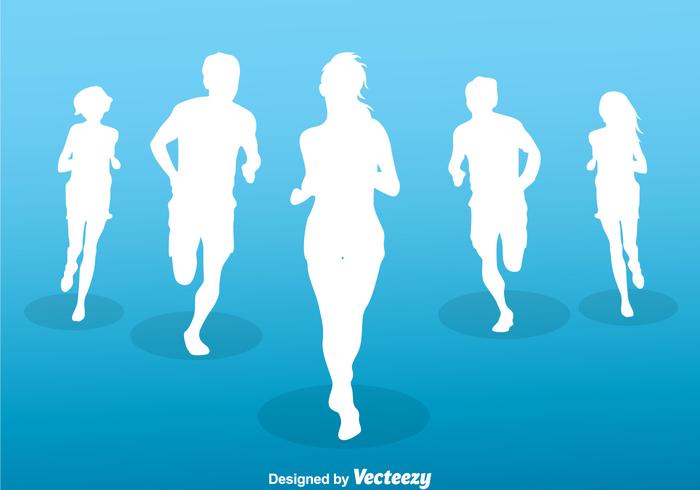 Running Silhouette Vectors