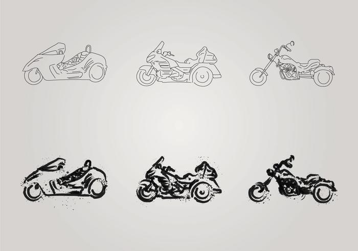 Motor libre Trike ilustración vectorial vector