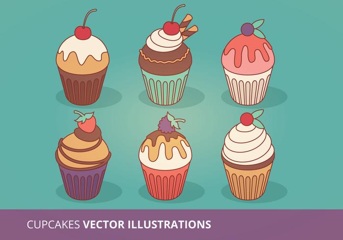 Cupcakes Vector Collection