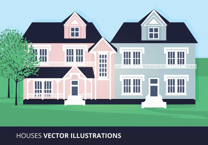 Casas Ilustración Vectorial vector